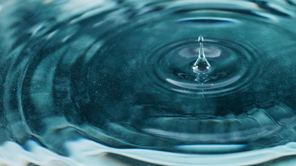 Vipassana meditation vs natural Meditation. Water droplet in nature.